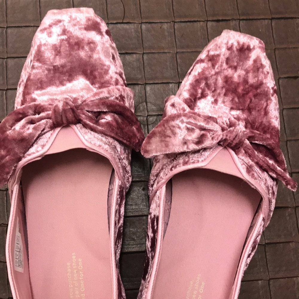 Toms- Rose pink velvet bow